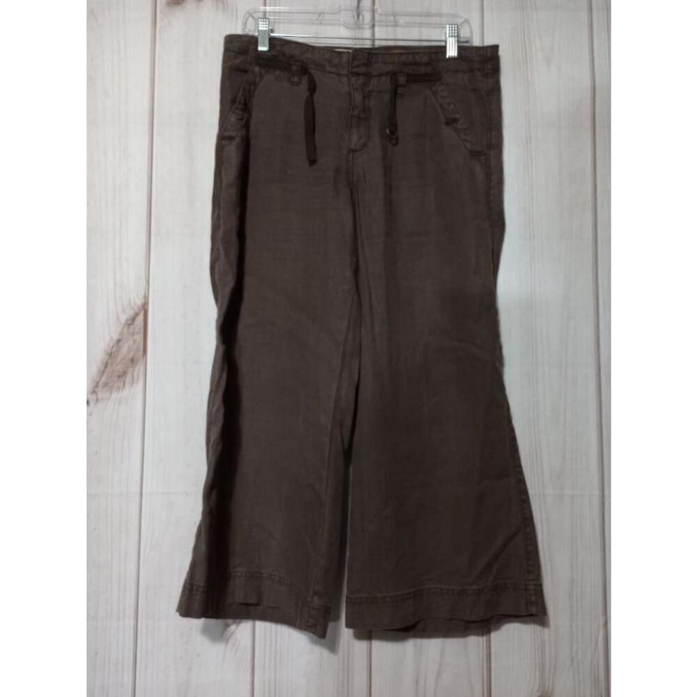 Pilcro and the‎ Letterpress Brown Linen Blend Pants Size 27
